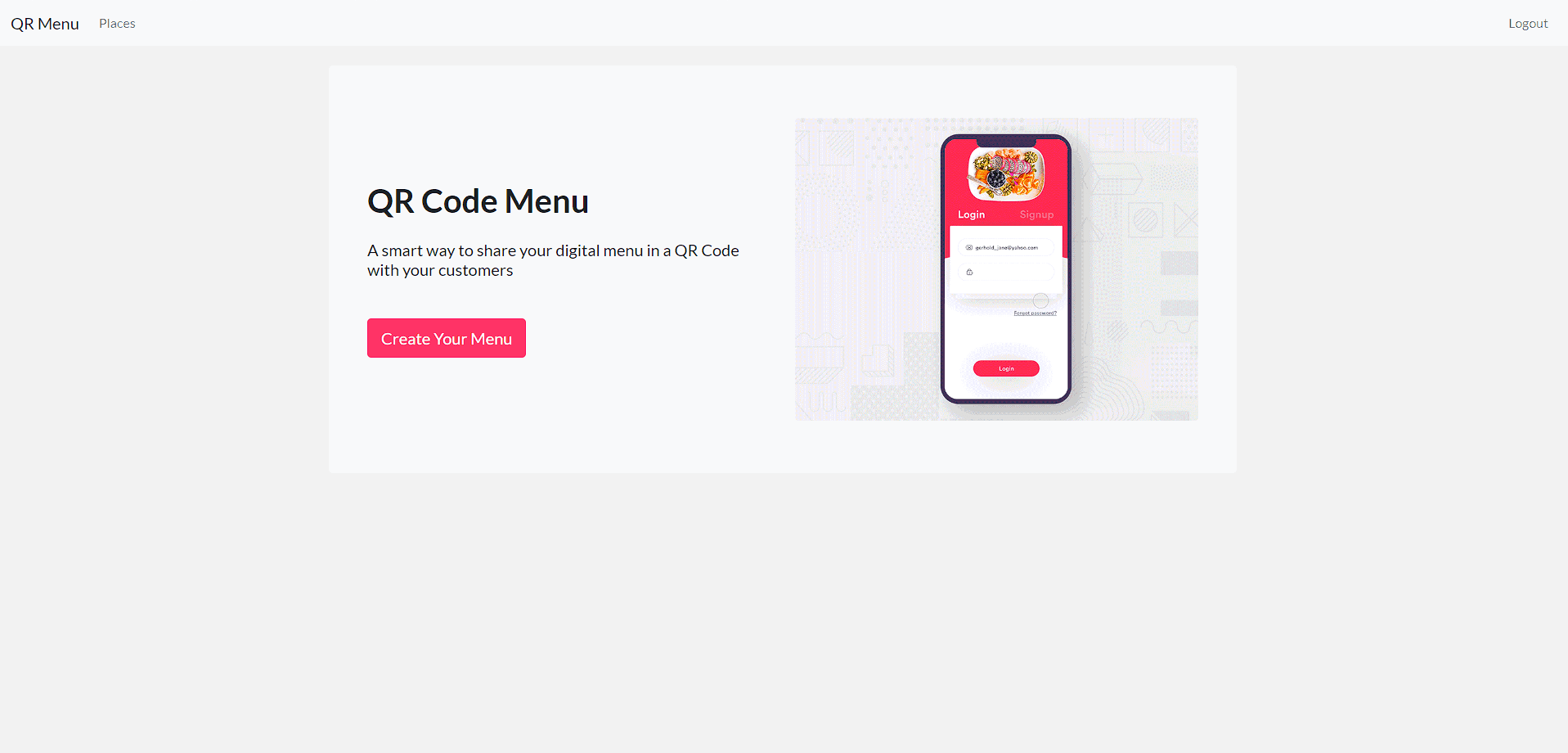 QR Code Menu